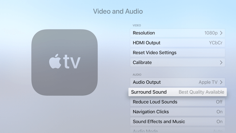 Dolby Digital setting