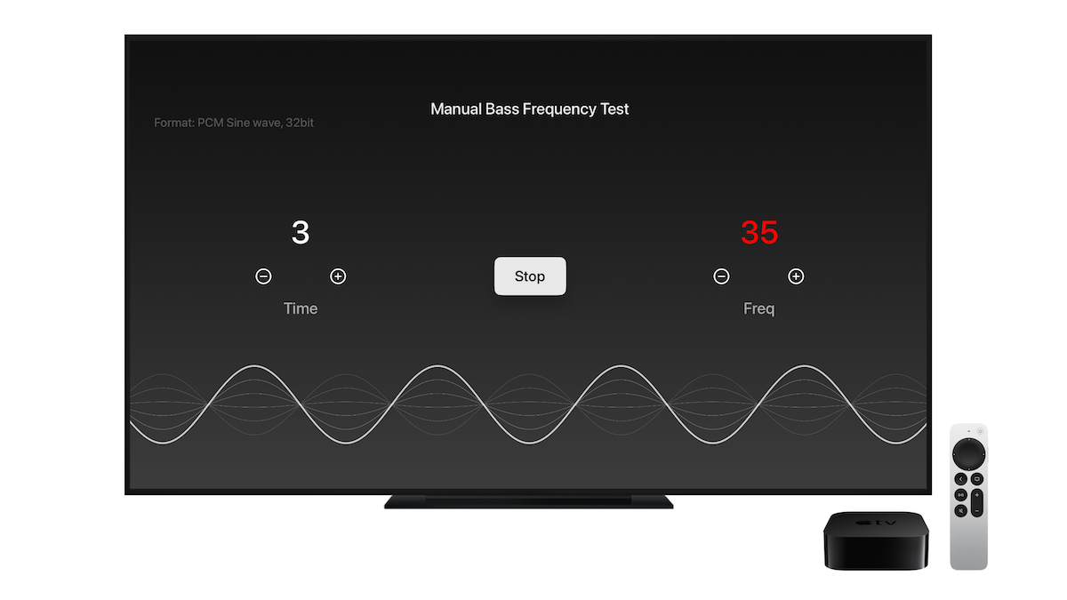 Manual Bass Frequency test